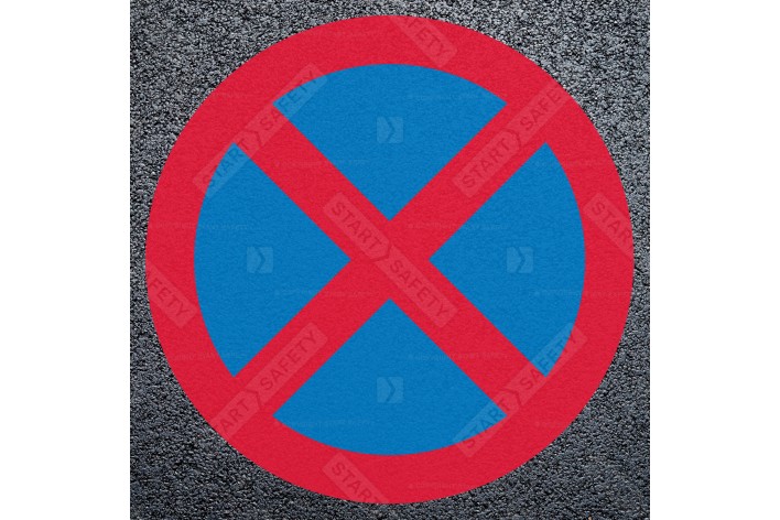 No Stopping Road Marking - Thermoplastic Roundel Dia. 642