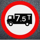 Goods Vehicles Prohibited Preformed Thermoplastic Road Marking