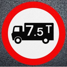 Goods Vehicles Prohibited Preformed Thermoplastic Road Marking