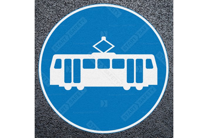 Trams Only Road Marking - Thermoplastic Roundel Dia. 953.1