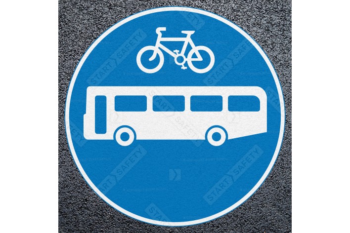 Buses & Cycles Route Road Marking - Thermoplastic Roundel Dia. 953   