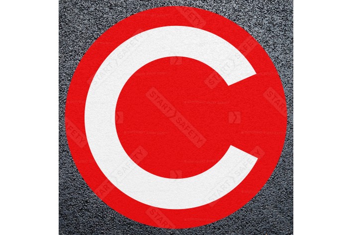 Congestion Charge Road Marking - Thermoplastic Roundel