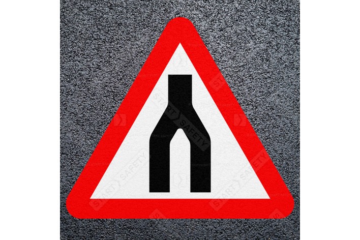 Dual Carriageway Ends Red Triangle Road Marking - Thermoplastic Symbol Dia. 520