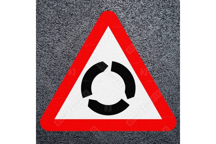 Roundabout Red Triangle Road Marking - Thermoplastic Symbol Dia. 510