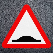 Road Humps Ahead, Speed Bumps Ahead Preformed Thermoplastic Road Marking