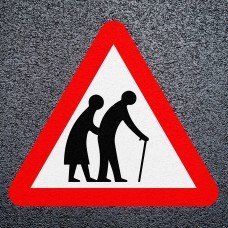 Frail or Disabled Pedestrians Ahead  Preformed Thermoplastic Road Marking