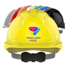 JSP EVO3 Custom Branded Safety Helmet Mid Peak Wheel Ratchet Vented