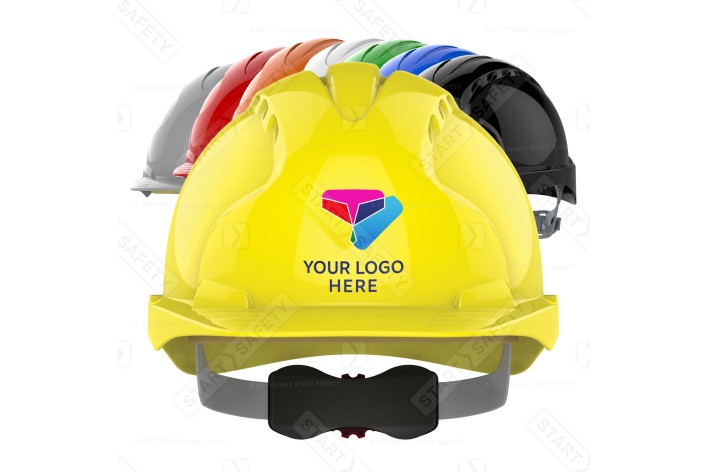 JSP EVO3 Custom Branded Helmet Wheel Ratchet Mid Peak Vented | Front Logo