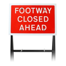 'Footway Closed Ahead' Sign | Quick Fit (face only) | 600x450mm