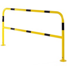 Autopa Black & Yellow Bolt Down Hooped Barrier | 90x1000x1000mm + Reinforcing Bar