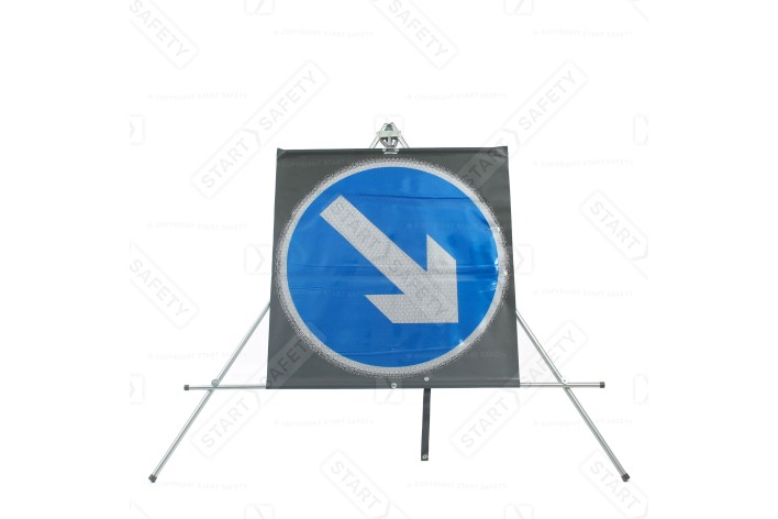 Keep Right  Classic Roll Up Road Sign