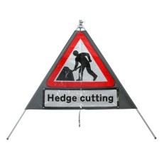 Men at Work Inc. 'Hedge Cutting' Sign dia. 7001 - Roll Up Sign / RA1