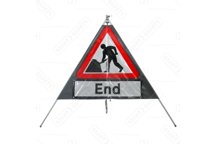 Men At Work Inc. 'End' dia.7001 Classic Roll Up Road Sign