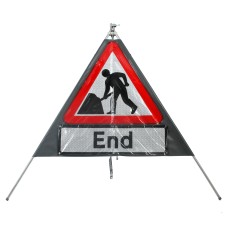 Men at Work Inc. 'End' Sign dia. 7001-645 - Roll Up Sign / RA1