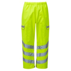 Pulsar Protect Hi Vis Yellow Waterproof Overtrousers P206TRS