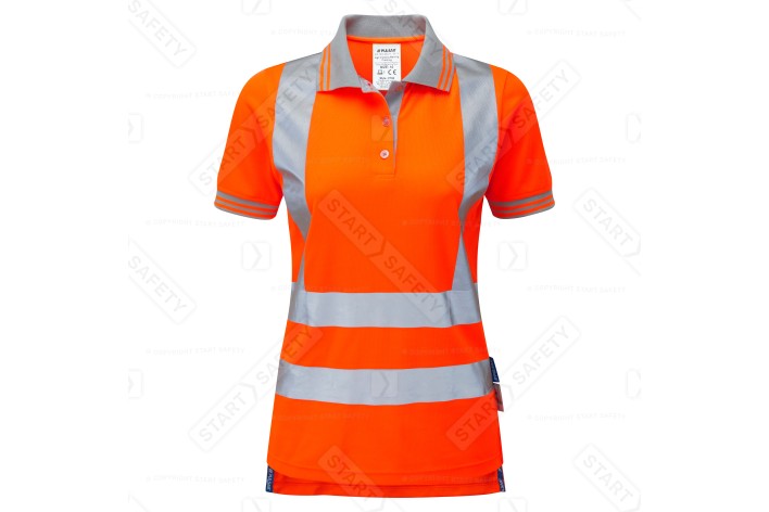 Pulsar Protect Ladies Hi Vis Orange Polo Shirt PR701