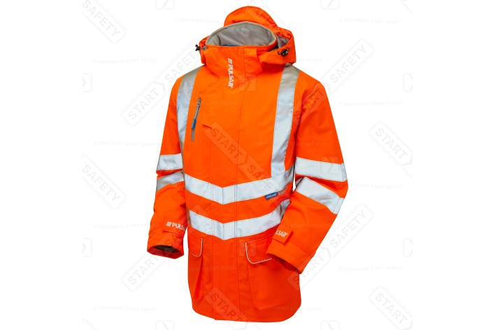 Pulsar Protect Rail Spec Waterproof Padded Storm Coat Orange PR502