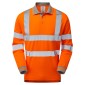 Pulsar Protect Orange Hi-Vis Long Sleeved Polo Shirt PR470
