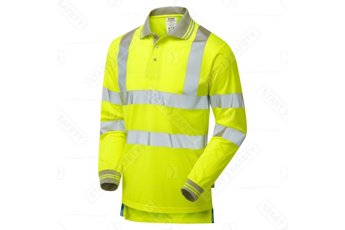 Pulsar Protect Yellow Hi-Vis Long Sleeved Polo Shirt P458