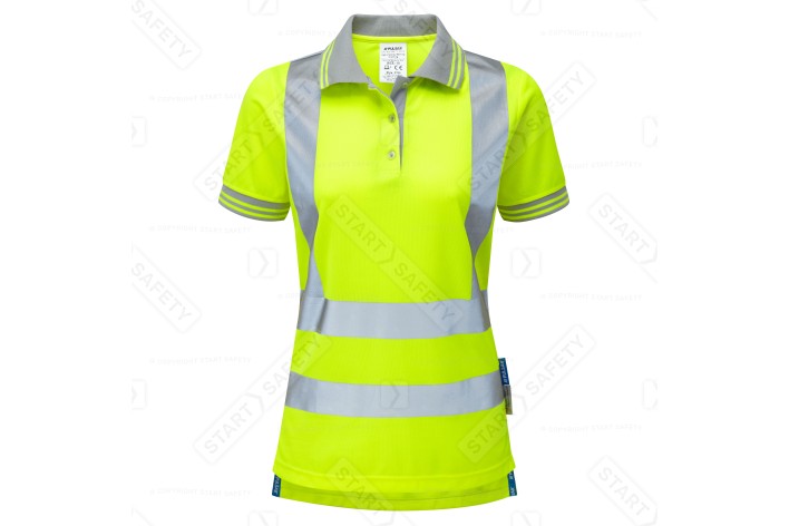 Pulsar Protect Ladies Hi Vis Yellow Polo Shirt P700