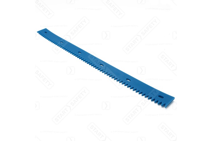 Serrated Floor Squeegee Replacement Blue Polyurethane Blade