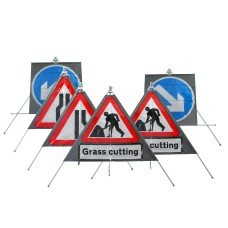 Classic Roll-Up Grass Cutting Sign Package