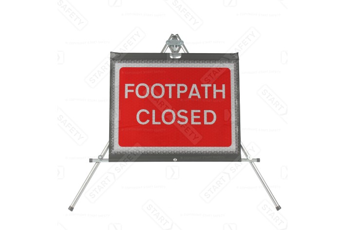 Footpath Closed Sign dia.7018 Classic Roll Up Road Sign
