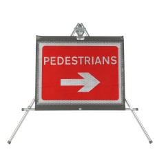 Pedestrians Right dia. 7018 - Roll Up Sign / RA1 | 600x450mm