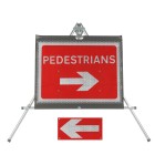 Pedestrians Inc. Reversible Arrow dia. 7018 - Roll Up Sign / RA1 | 600x450mm