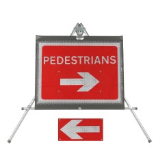 Pedestrians Inc. Reversible Arrow dia. 7018 - Roll Up Sign / RA1 | 600x450mm