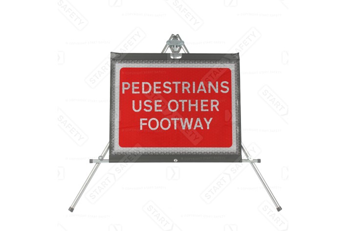 Pedestrians Use Other Footway Sign dia.7018 Classic Roll Up Road Sign | 600x450mm