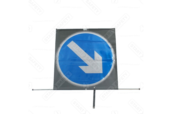 Keep Right Classic Roll Up Road Sign | 600mm | Face Only