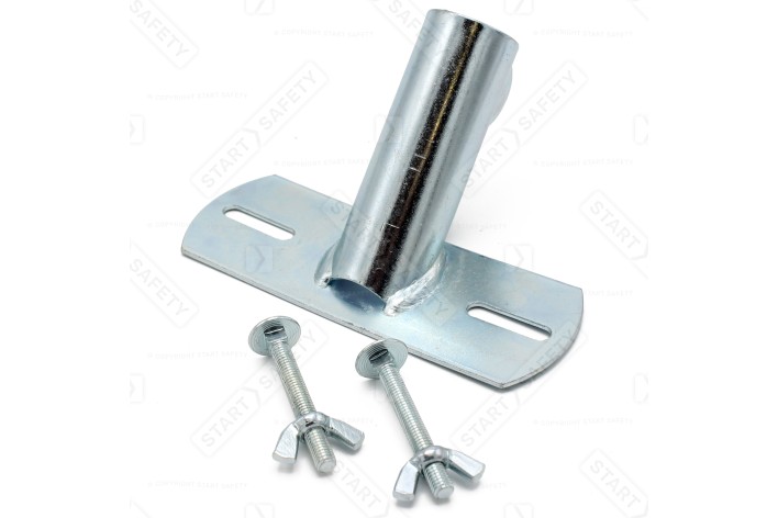 Flat Top Broom Handle Holder Including Nuts & Bolts