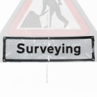 'Surveying' Roll Up Road Sign Supplementary Plate / RA1