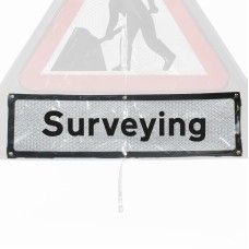 'Surveying' Roll Up Road Sign Supplementary Plate / RA1