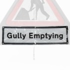 'Gully Emptying' Roll Up Road Sign Supplementary Plate Dia. 7001.1 / RA1