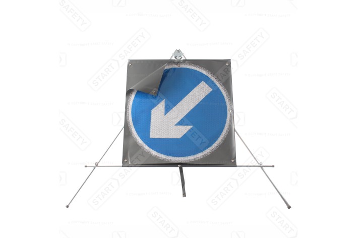 Keep Left/Right Reversible Classic Roll Up Road Sign