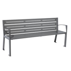 Procity Silaos All Steel Seat Bench 1.8m