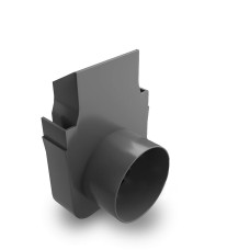 Alusthetic PVC Threshold Drainage Channel End Cap With Outlet
