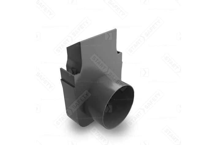 PVC End Cap With Outlet For Alusthetic Threshold Drainage Systems (Single)
