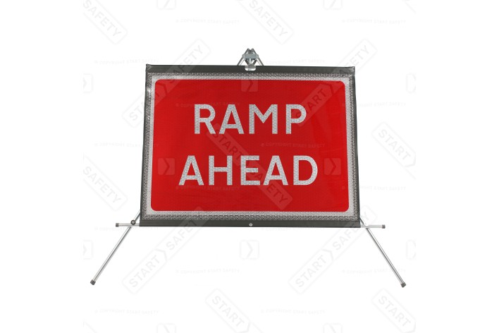 Ramp Ahead Classic Roll Up Road Sign 1050 x 750mm