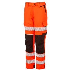 Pulsar Life Mens Rail Spec Hi Vis Orange Combat Trousers LFE922