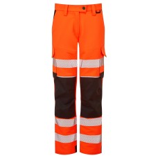Pulsar Life Ladies Rail Spec Hi Vis Orange Combat Trousers LFE972