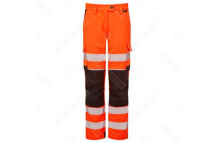 Pulsar Life Ladies Hi Vis Orange Combat Trousers LFE972