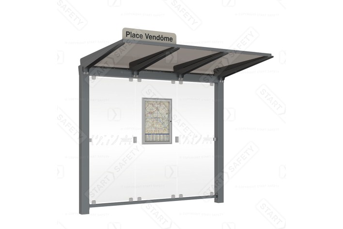 Modern Venice Bus Shelter With Cantilevered Design 