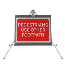 Pedestrians Use Other Footpath dia. 7018 - Roll Up Sign / RA1 | 600x450mm