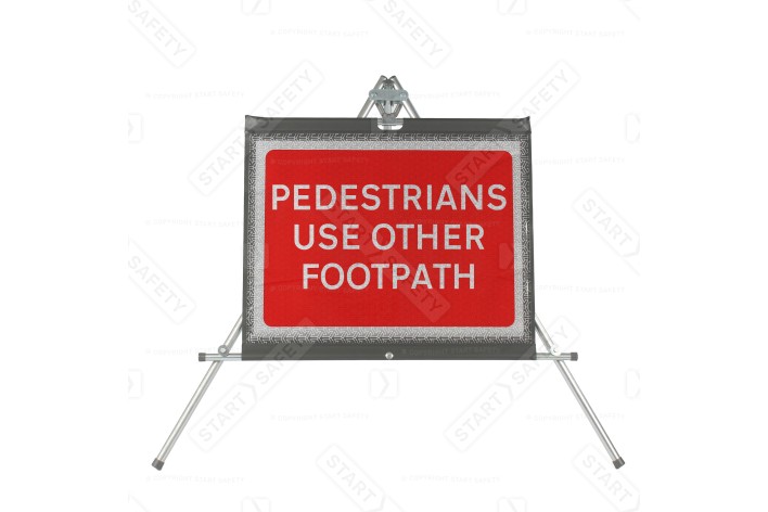 Pedestrians Use Other Footpath Sign dia.7018 Classic Roll Up Road Sign | 600x450mm