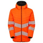 Pulsar Life Ladies Rail Spec Hi Vis Orange Reversible Puffer Jacket LFE963