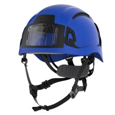 JSP EVO Alta Baseworker Wheel Ratchet Safety Helmet Vented - Blue + ID Badge Holder