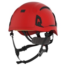 JSP EVO Alta Baseworker Wheel Ratchet Safety Helmet Vented - Red